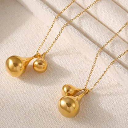 Simple and versatile stainless steel gold-plated sweater chain jewelry