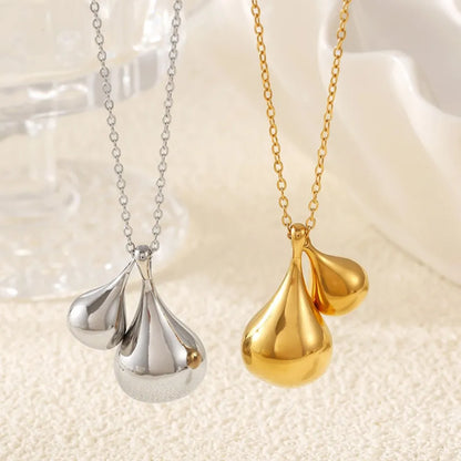 Simple and versatile stainless steel gold-plated sweater chain jewelry