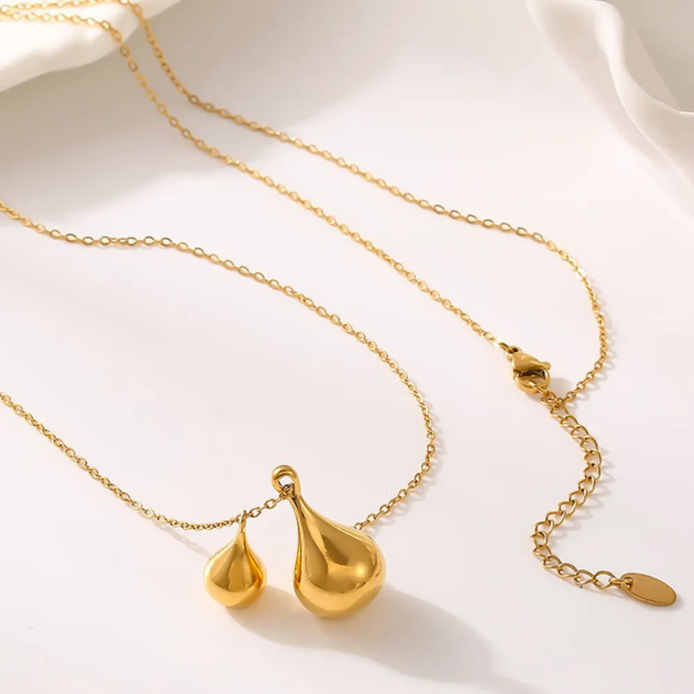 Simple and versatile stainless steel gold-plated sweater chain jewelry