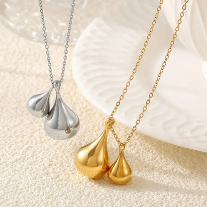 Simple and versatile stainless steel gold-plated sweater chain jewelry
